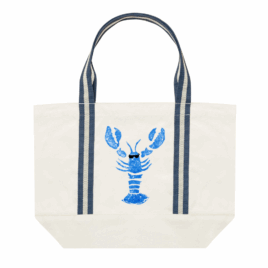 Organic Cotton Lobster Boat Bag 🦞  (Blue design)
