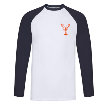 White Long Sleeve Lobster T-Shirt